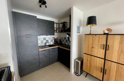Les Sables d'Olonne Apartment | Seafront T2 Apartment with Terrace, Garage, and Stunning Bay View