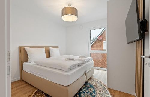 Dahme Apartment | Seaside Suite 4 mit Balkon und moderner Einrichtung