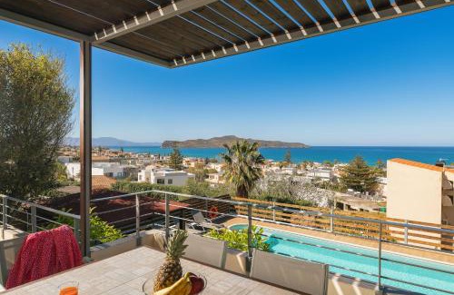 Kato Stalos Villa | Seaview Garden Villa - Heated Pool & Sauna