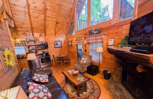 Gatlinburg - Pigeon Forge Cabin | Secluded Cozy Cabin!Firepit+Hot Tub+Loft