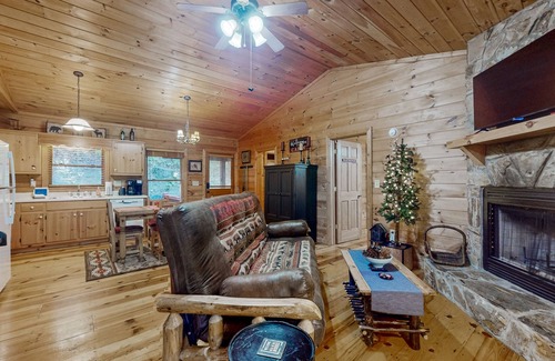 Blue Ridge Cabin | Secluded Dog-Friendly Cabin w/Deck, Private Hot Tub, Firepit, & Wood Fireplace