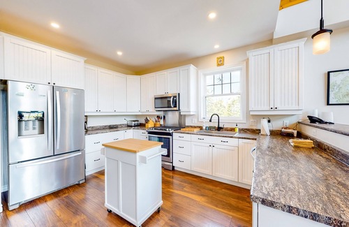 Stone Haven House | Secluded hilltop home with beautiful Cadillac Mountain view and multiple decks