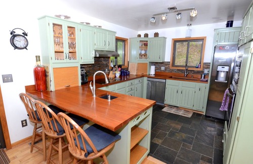 Berkeley Springs House | Secluded Mountain Home w/WiFi, 4 Decks, King Bed, Hiking Trails, EV Charger