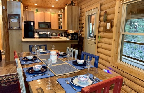 Cloudcroft Cabin | Secluded, Mystic Mountain Lodge w/cinema/arcade rm