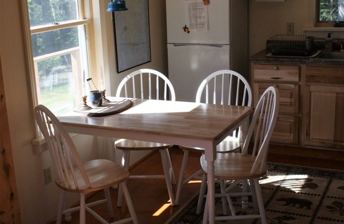 Stonington Cabin | Secluded Rustic Cabin in the Woods with Distant Water View