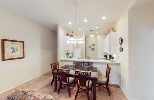 Bahama Bay Condo | Second-floor condo with basketball court, tennis court, sauna, restaurant, pools