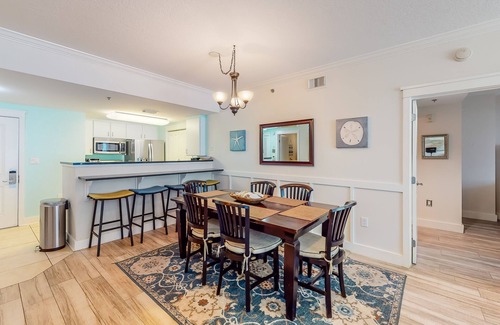 Fort Walton Beach Condo | Second floor beachfront condo with pool and hot tub access, W/D, and central AC
