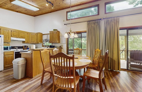 Maggie Valley Cabin | Serene cabin with mountain views, gorgeous golden hour ambiance & decks
