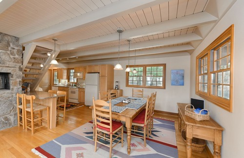 McHenry House | Serene Lakefront Chalet w/Dock Hot Tub & Fire Pit