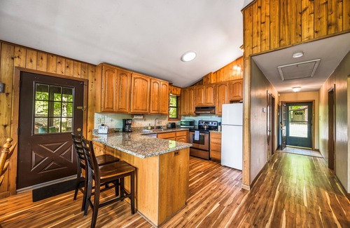Mineral House | Serene lakefront home with free WiFi, private dock, game room, & central AC