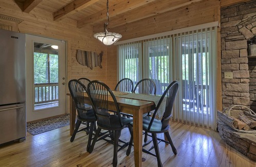Ellijay Cabin | Serene Riverfront & Creekfront Mountain Cabin on 1.5 Acres with Deer All Around