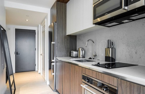 Seaport District Apartment | Serene Seaport Studio w/Gym & W/D, nr Shops & Dining, by Blueground