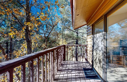 Pinetop-Lakeside Cabin | Serene, two-story cabin with a game room, washer/dryer, & furnished deck