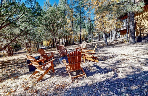 Pinetop-Lakeside Cabin | Serene, two-story cabin with a game room, washer/dryer, & furnished deck