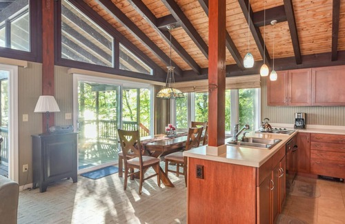 Meredith House | Serene Waterfront home overlooking Lake Winnipesaukee with screened porch