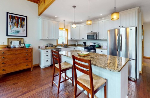North Troy House | Shallow Brook | A-Frame house in Jay near Jay Peak Resort with grill, deck, W/D