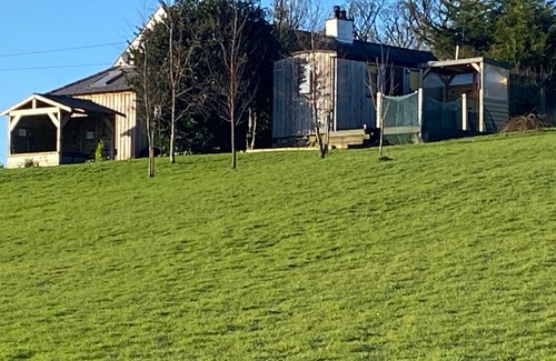 Newbridge Cabin | Shepherds Hut-1 Bed-Hot Tub -views