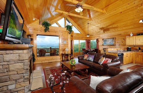 Sevierville Cabin | Shooting Star - Stunning Views, Wi-Fi, Pool Table