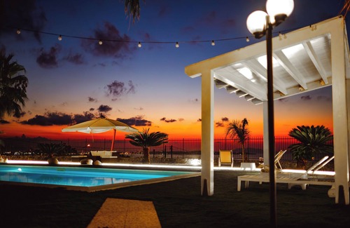 Venetico Villa | Sicily Villa Luxury Suite with a view of the Aeolian Islands