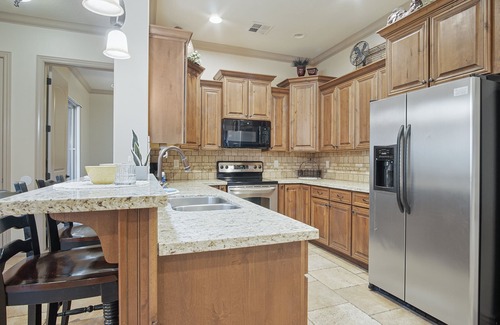 St. George Condo | Sierra Sky | Patio w/fireplace