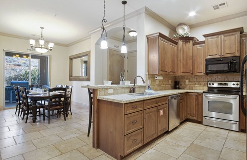 St. George Condo | Sierra Sky | Patio w/fireplace
