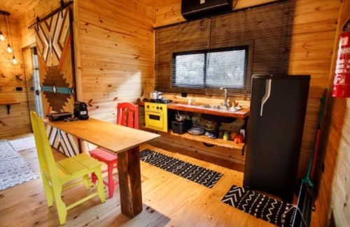 Urubici Cabin | Signal Cabin: bathtub and incredible view from the bed!