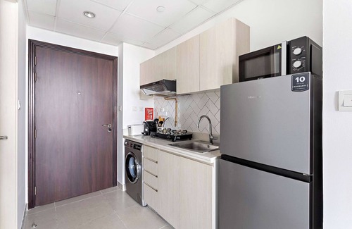 Dubai Production City Apartment | Silkhaus Afnan Tower | Studio near Production City