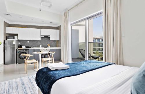 Al Barsha Apartment | Silkhaus luxurious studio in Art Gardens with gym access