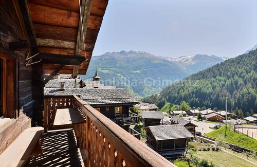 Grimentz Apartment | Simple comfort flat for 4 people, kitchen with dining area, small living room with 2 beds, 1 bunk be