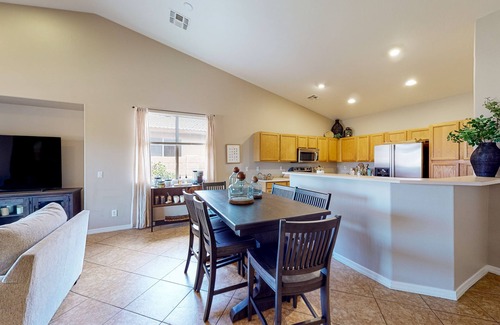 Coldwater Springs House | Single-level home with private pool, golf course views, pool table, & W/D