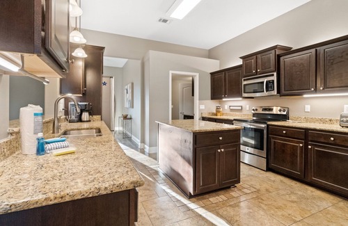 Navarre House | Single-level home with pool, enclosed yard, screened lanai, grill & home office