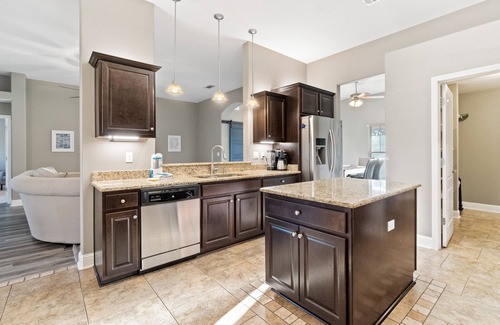 Navarre House | Single-level home with pool, enclosed yard, screened lanai, grill & home office