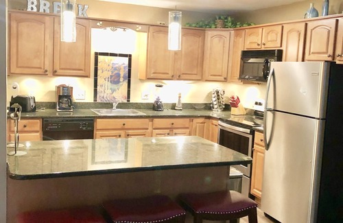 Peak 9 Condo | Ski In Newly Refinished Condo ON THE RIVER. Stunning location near Main Street