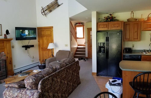 North Troy House | Ski in/out 4 BR townhome directly on Raccoon Run and the Village Chair Lift !