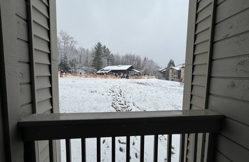 Stratton Mountain Condo | Ski In/Ski Out OberTal 'F' Bldg. See Skiers and Ski Lift from the Living Room!