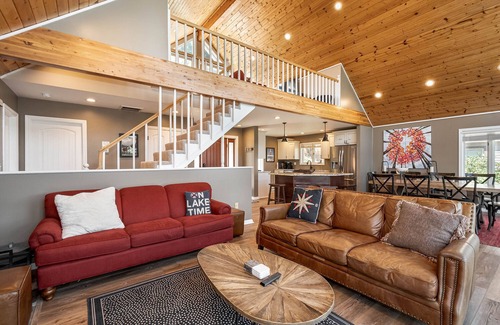 McHenry House | Ski to Shore Chalet | Lake Views, Private Dock!