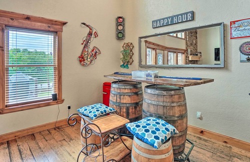 Medicine Park Cabin | 'Sky Kabin' w/ Game Room, 1/2 Mi to Downtown!