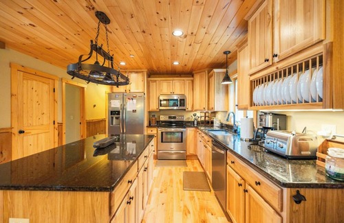 Sunday River Area House | Sleeps 19, A/C, Fire Pit, Hot Tub, Deck, Grill, Swimming Nearby!