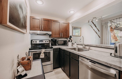 Glacier Condo | Snowater Condo #45 - Wi-Fi - Fireplace - Washer/Dryer - Sleeps 4