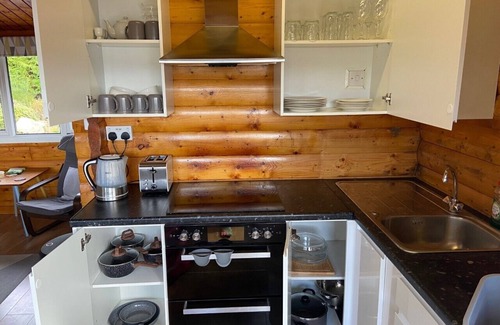 Bronaber Cabin | Snowdonia Log Cabin-Sleeps 4-Garden-Pets