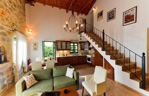 Lefktron Villa | SOFIA, Luxury Stone Villa in Stoupa with Private Pool, BBQ and Amazing Sea View