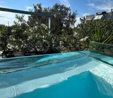 Aegina Town Apartment | SolMar Aegina with private pool - jacuzzi