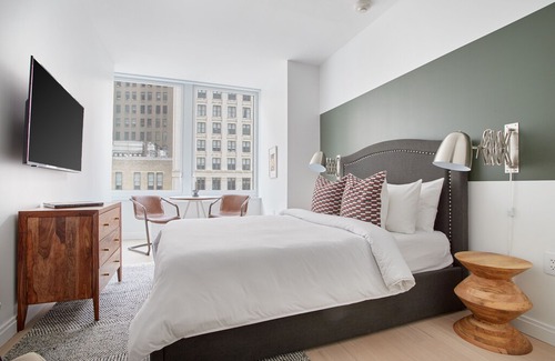Financial District Apartment | Sonder at Battery Park | Pleasant Studio + Gym