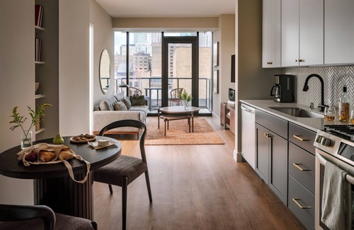 Warehouse District Apartment | Sonder at North Loop Green | Superior One-Bedroom Apartment w/Balcony City View