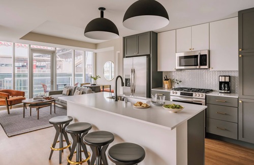 Warehouse District Apartment | Sonder at North Loop Green | Two-Bedroom Apartment w/Balcony City View