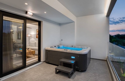 Preveza Villa | Sophisticated Preveza Suite | Suite Sereno | 1 Bedroom | Outdoor Veranda with.
