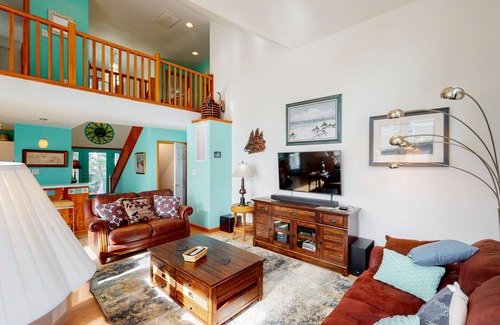 Corolla Light House | Sound-side condo with private pool, hot tub, & rec room with pool table