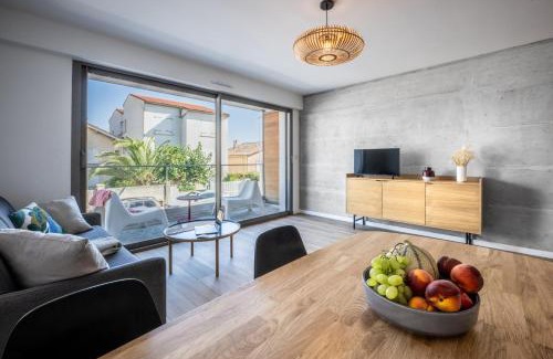Carnon-Plage Apartment | SOUTH-OF-FRANCE T2 neuf haut de gamme, climatisé, parking gratuit, 2eme ligne, balcon 2