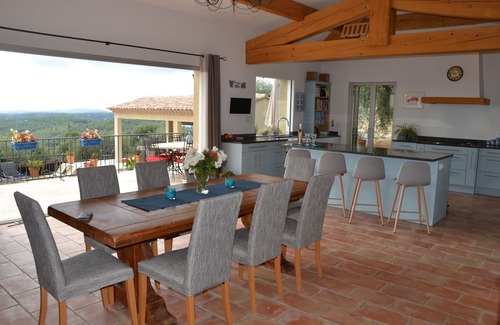 La Grand-Chile Villa | Spacious, Relaxing, Views, 5 minutes to Valbonne, office area, air conditioning