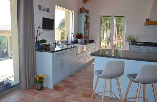 La Grand-Chile Villa | Spacious, Relaxing, Views, 5 minutes to Valbonne, office area, air conditioning